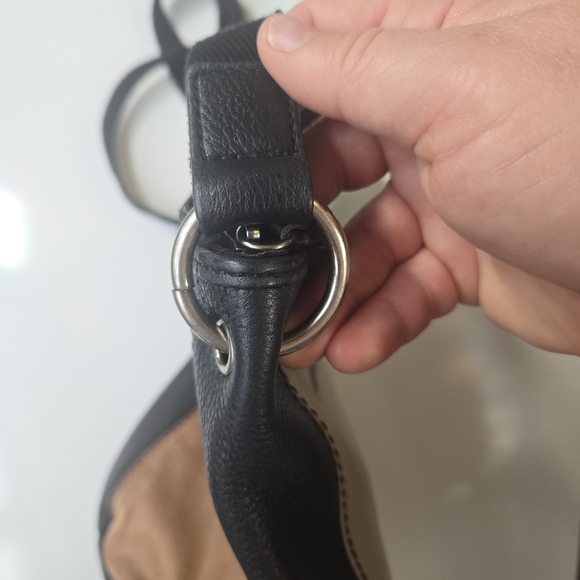 The Sak Leather Crossbody Bag — Brown Black Colorblock, Adjustable Strap - Picture 10 of 12